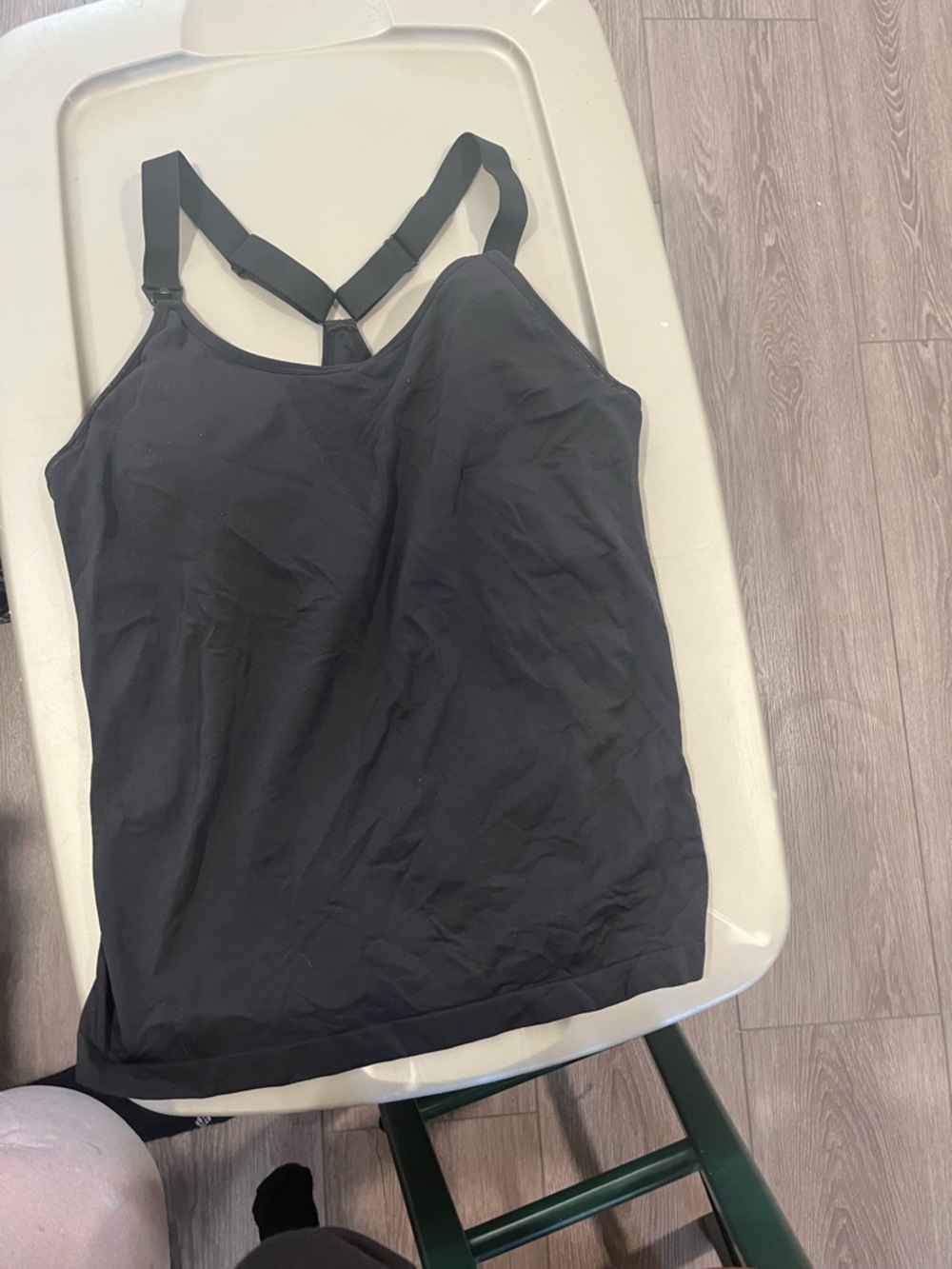 Destination Maternity Black Cross-Back Maternity Tank